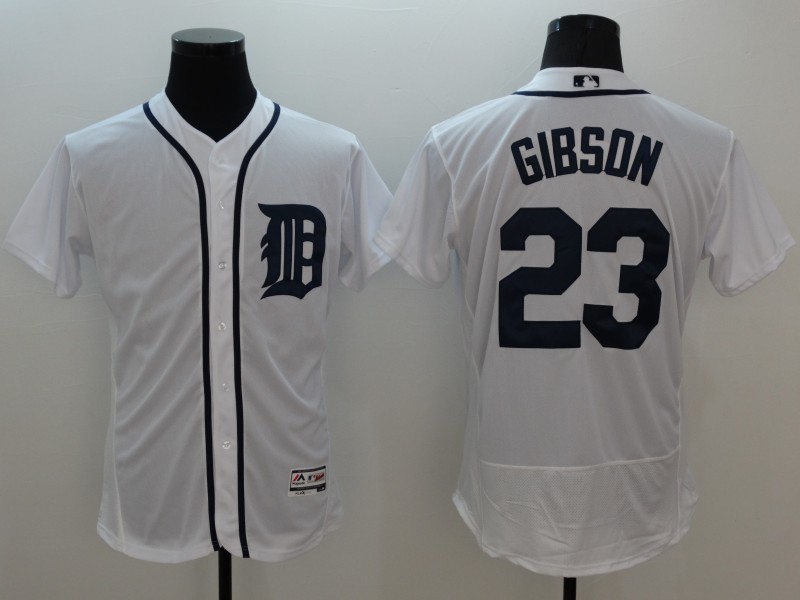 Tigers 23 Kirk Gibson White Flexbase Jersey