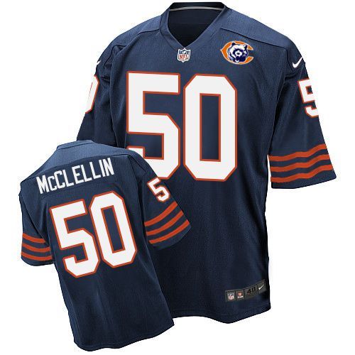 Nike Bears 50 Shea McClellin Blue Throwback Elite Jersey