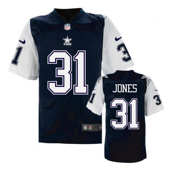 Nike Cowboys 31 Byron Jones Blue Throwback Elite Jersey - Click Image to Close