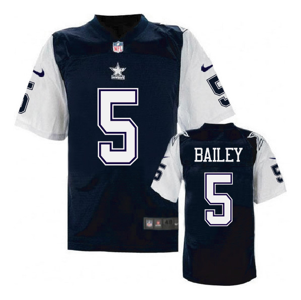 Nike Cowboys 5 Dan Bailey Blue Throwback Elite Jersey
