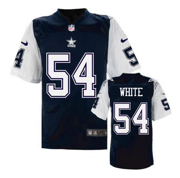 Nike Cowboys 54 Randy White Blue Throwback Elite Jersey