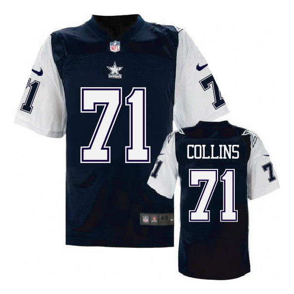 Nike Cowboys 71 La'el Collins Blue Throwback Elite Jersey - Click Image to Close