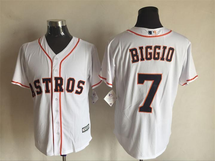 Astros 7 Craig Biggio White New Cool Base Jersey