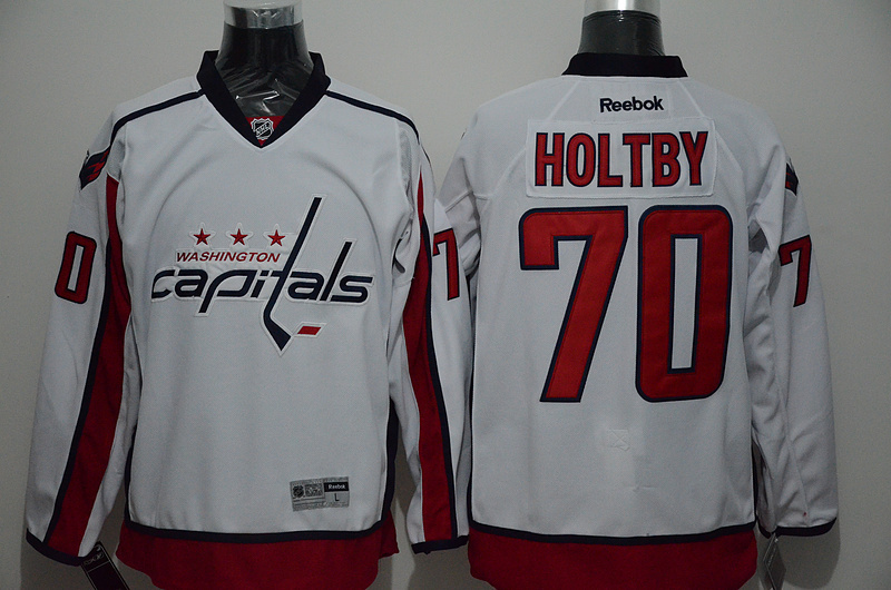 Capitals 70 Braden Holtby White Reebok Jersey