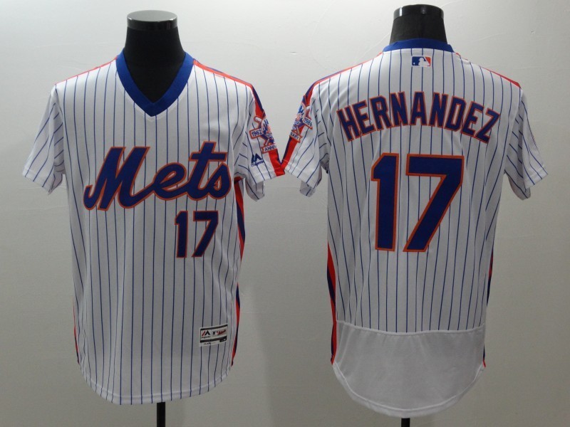 Mets 17 Keith Hernandez White Flexbase Collection Player Jersey