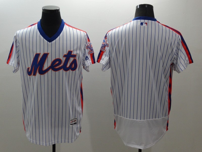 Mets Blank White Flexbase Collection Player Jersey