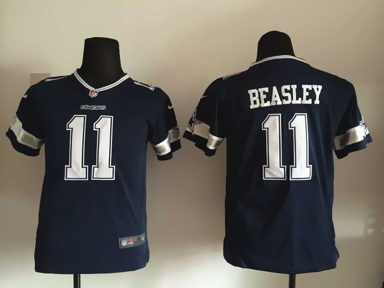 Nike Cowboys 11 Cole Beasley Blue Youth Game Jersey