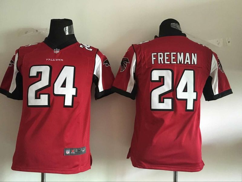 Nike Falcons 24 Devonta Freeman Red Youth Game Jersey