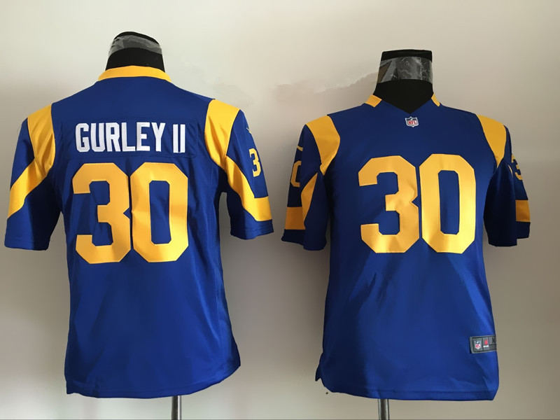 Nike Rams 30 Todd Gurley II Royal Blue Youth Game Jersey