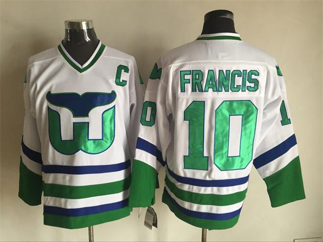 Whalers 10 Ron Francis White Throwback Jersey