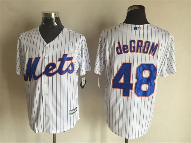 Mets 48 Jacob deGrom White New Cool Base Jersey