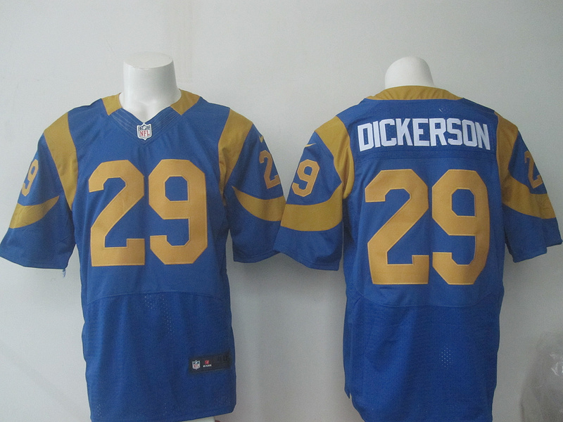 Nike Rams 29 Eric Dickerson Royal Blue Elite Jersey - Click Image to Close