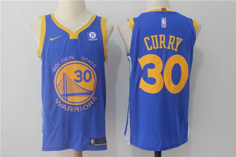 Warriors 30 Stephen Curry Blue Nike Authentic Jersey