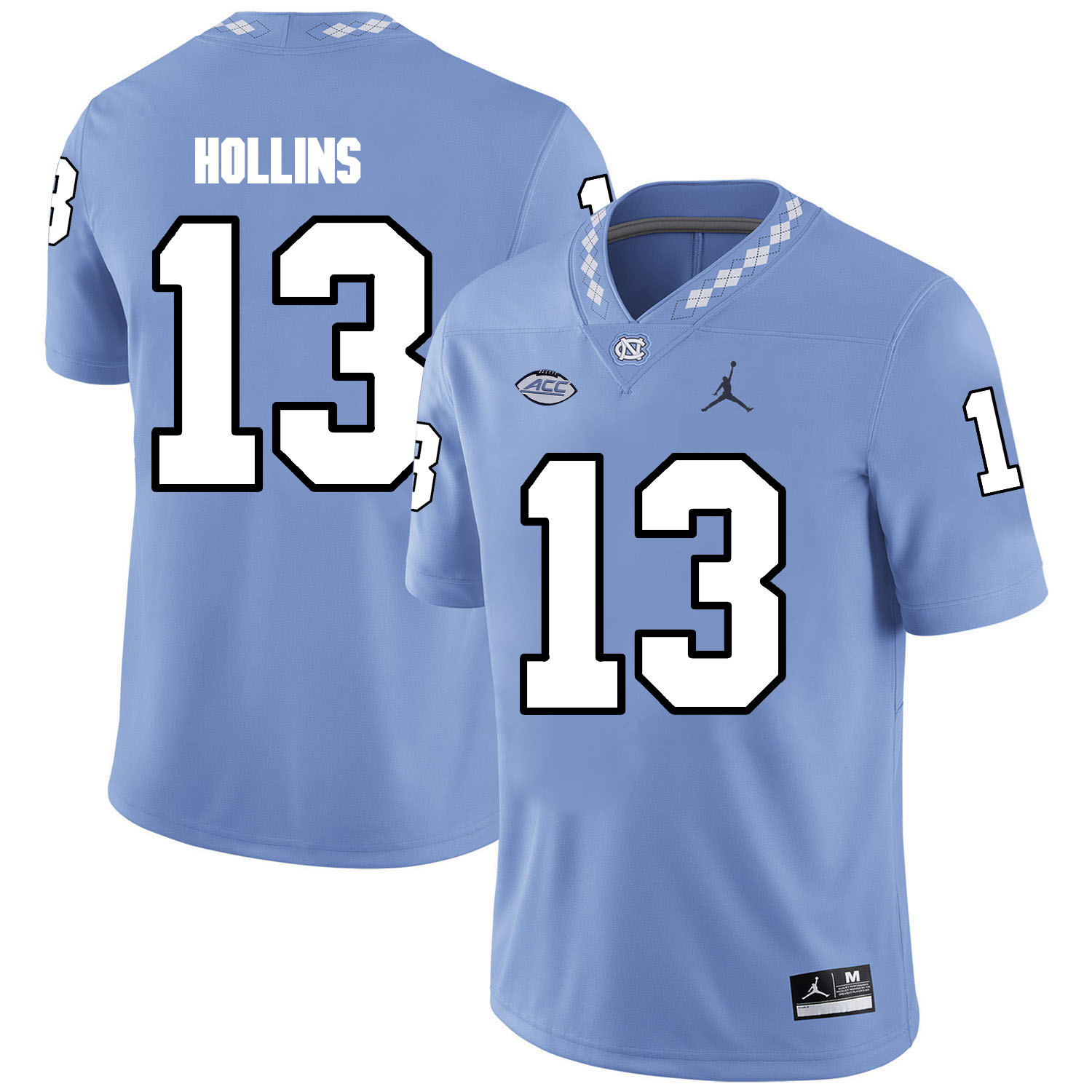 North Carolina Tar Heels 13 Mack Hollins Blue College Football Jersey - Click Image to Close