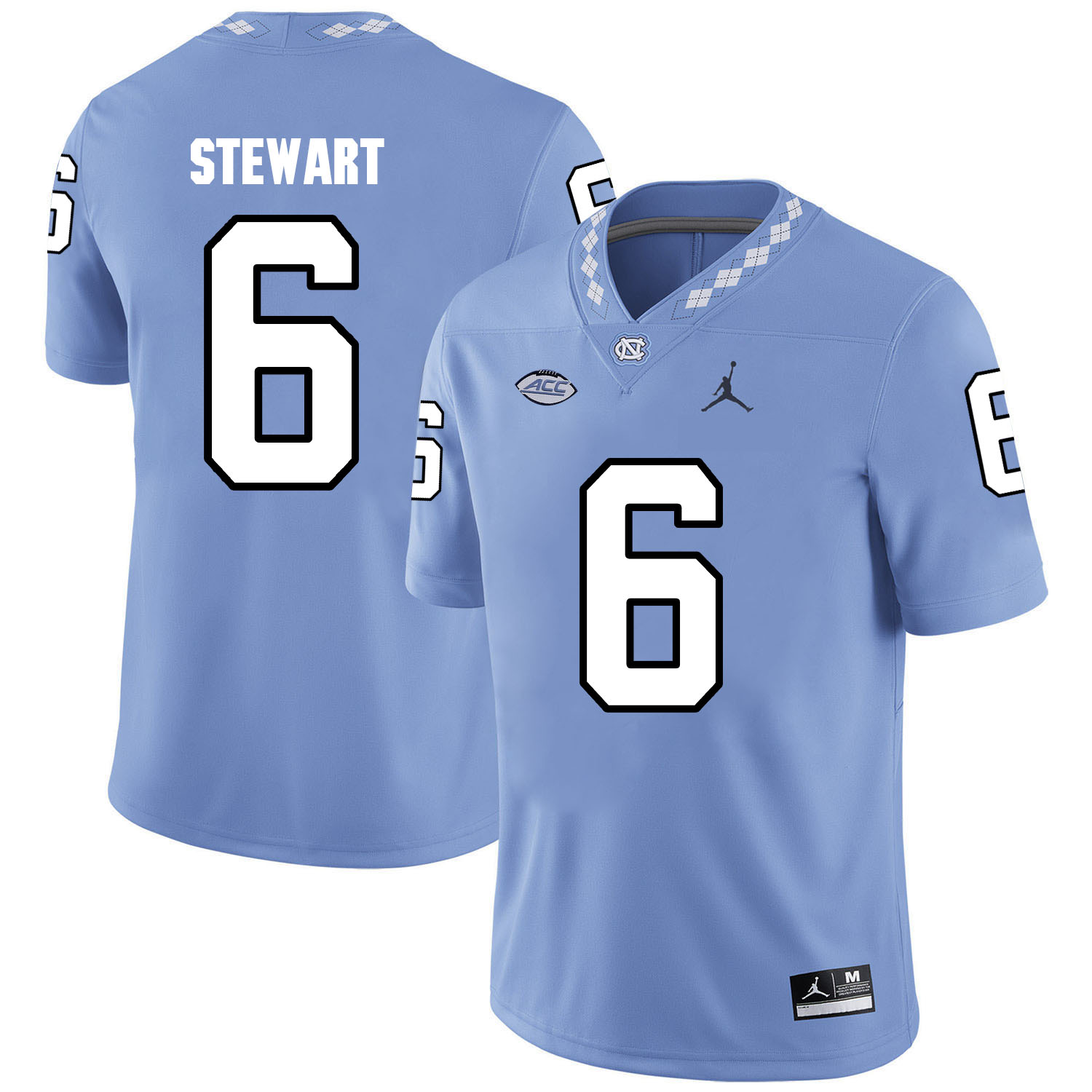 North Carolina Tar Heels 6 M.J. Stewart Blue College Football Jersey