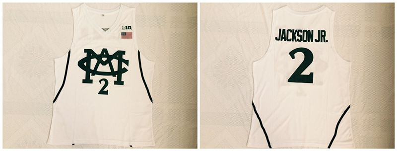 Michigan State Spartans 2 Jaren Jackson Jr. White College Basketball Jersey Michigan State Spartans 2 Jaren Jackson Jr. White College Basketball Jersey