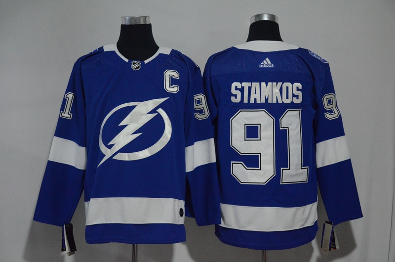 Lightning 91 Steven Stamkos Blue Adidas Jersey