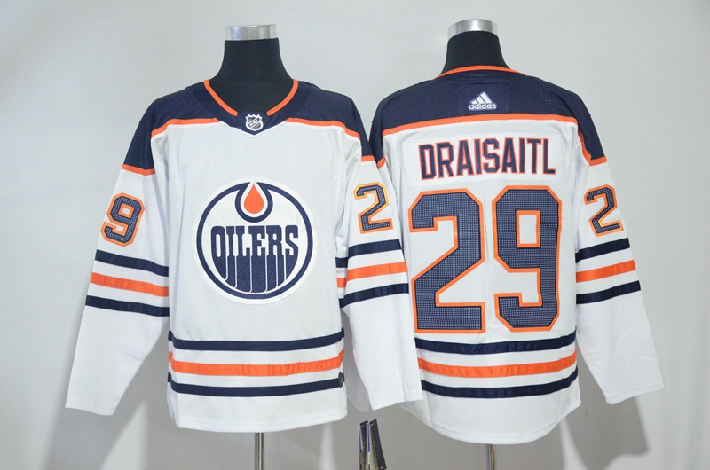 Oilers 29 Leon Draisaitl White Adidas Jersey