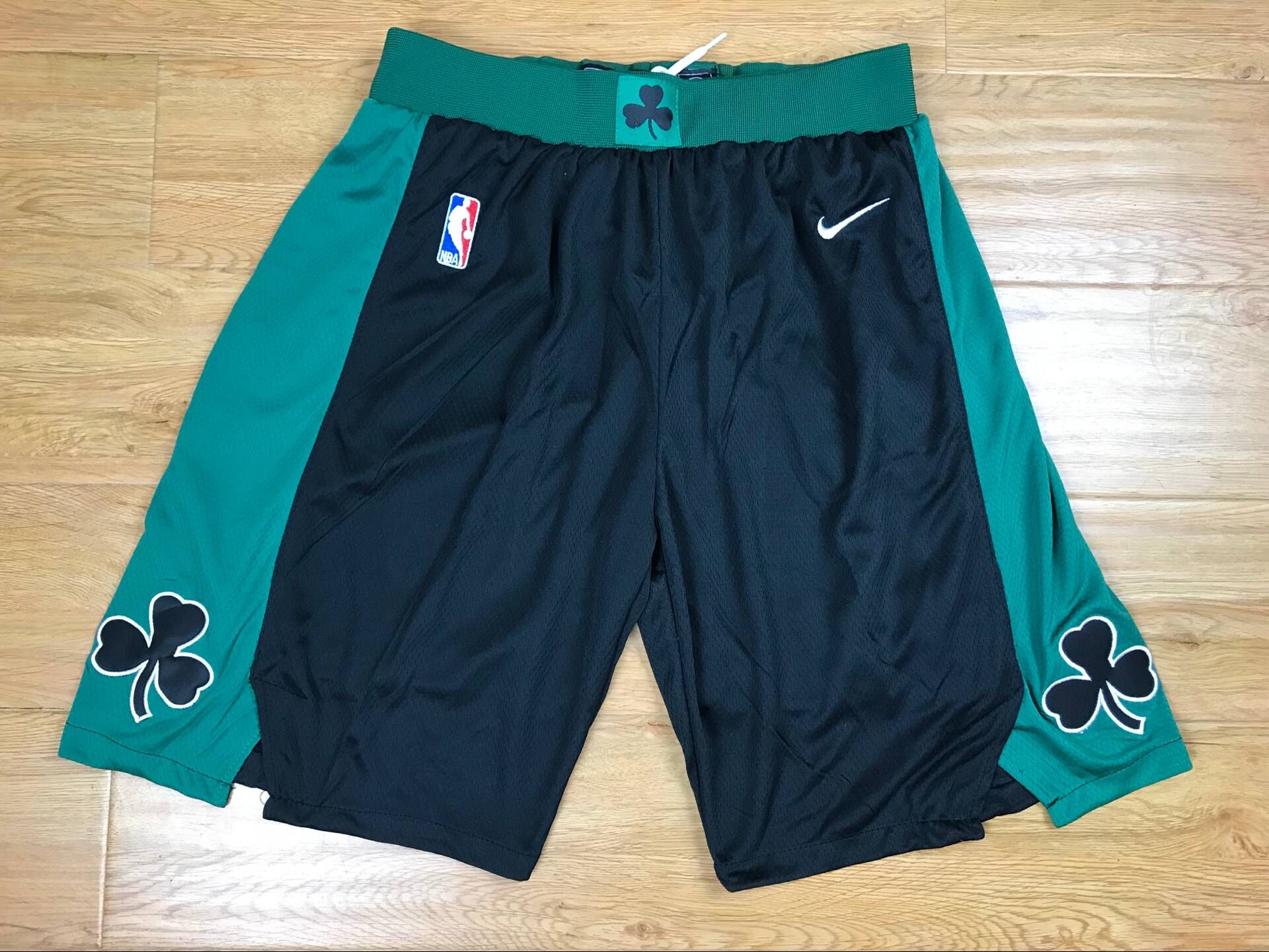 Celtics Black Nike Authentic Shorts - Click Image to Close