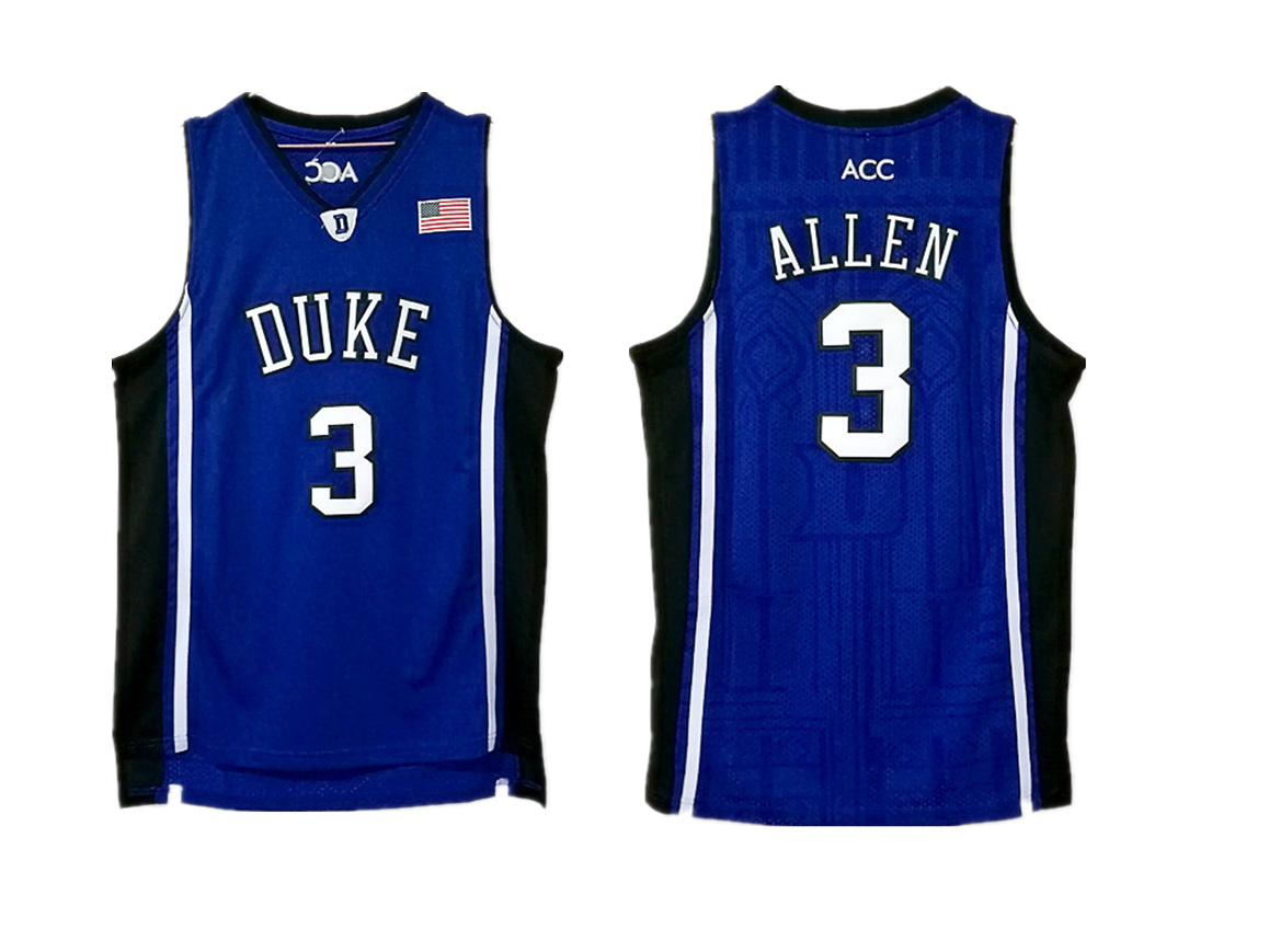 Duke Blue Devils 3 Grayson Allen Blue College Basketball Jersey