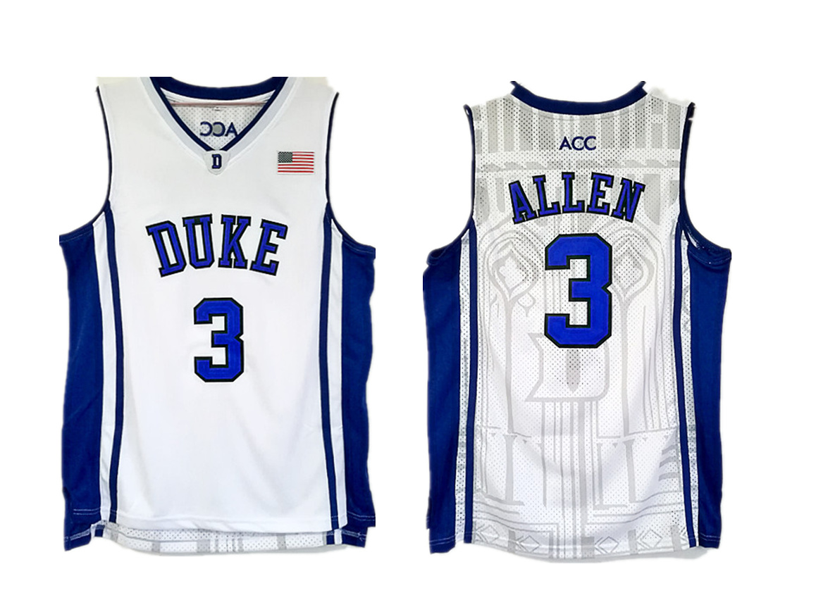 Duke Blue Devils 3 Grayson Allen White College Basketball Jersey