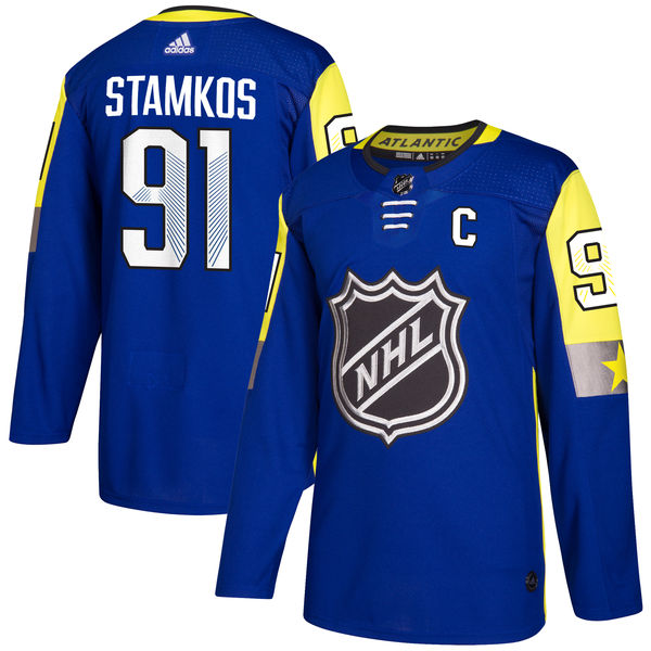 Lightning 91 Steven Stamkos Royal Adidas 2018 NHL All-Star Game Atlantic Division Authentic Player Jersey