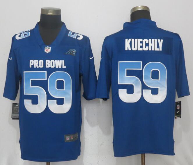 Nike NFC Panthers 59 Luke Kuechly Royal 2018 Pro Bowl Game Jersey