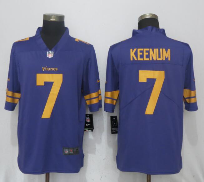 Nike Vikings 7 Case Keenum Purple Youth Color Rush Limited Jersey