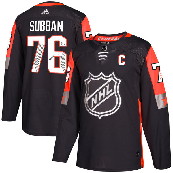 Predators 76 PK Subban Black Adidas 2018 NHL All-Star Game Central Division Authentic Player Jersey