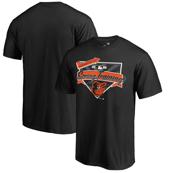Baltimore Orioles Fanatics Branded 2017 MLB Spring Training Team Logo Big & Tall T Shirt Black - Click Image to Close