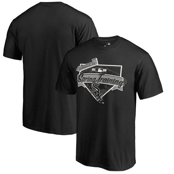 Chicago White Sox Fanatics Branded 2017 MLB Spring Training Team Logo Big & Tall T Shirt Black - Click Image to Close