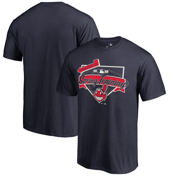 Cleveland Indians Fanatics Branded 2017 MLB Spring Training Logo T Shirt Navy
