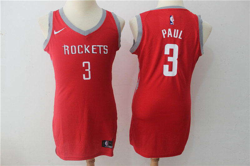 Rockets 3 Chris Paul Red Women Nike Swingman Jersey
