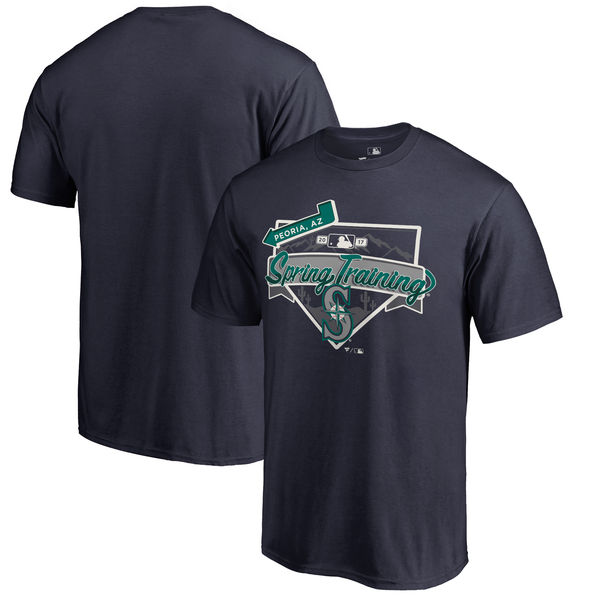Seattle Mariners Fanatics Branded 2017 MLB Spring Training Logo T Shirt Navy