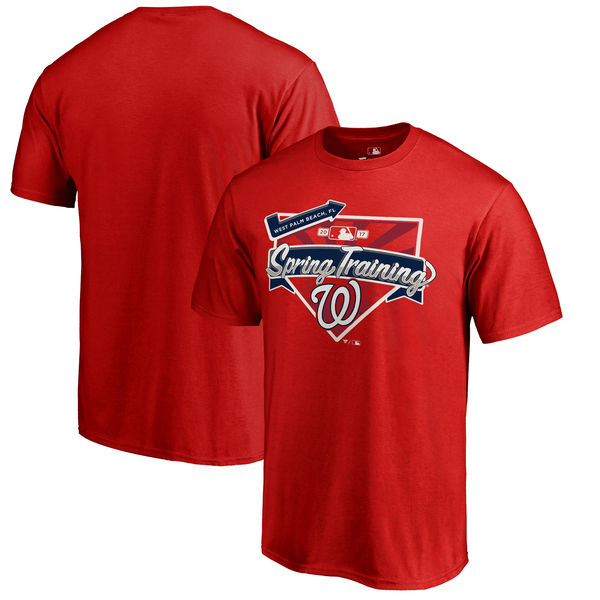 Washington Nationals Fanatics Branded 2017 MLB Spring Training Team Logo Big & Tall T Shirt Red