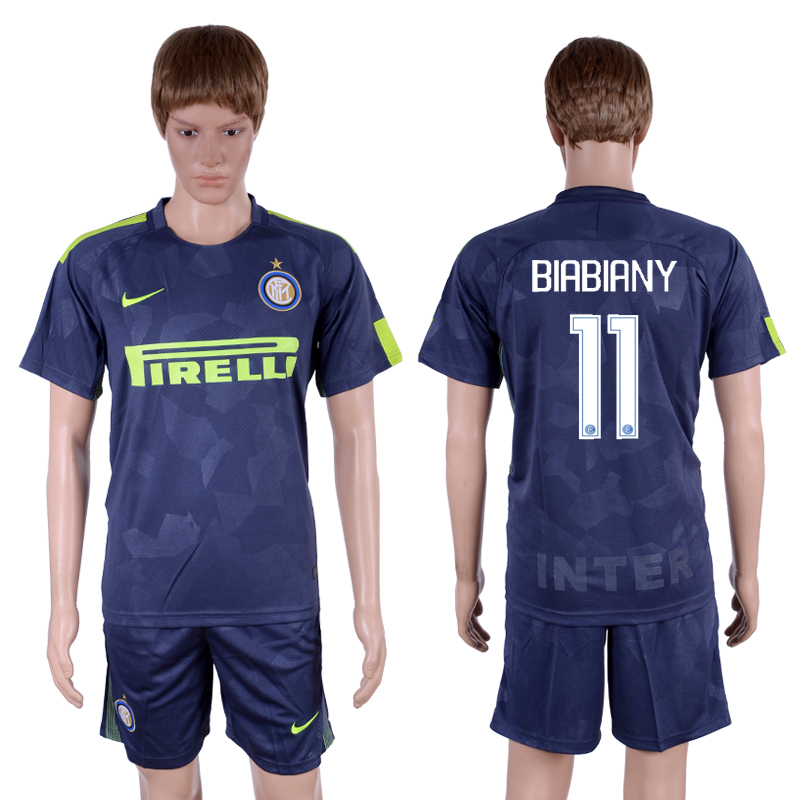 2017-18 Inter Milan 11 BIABIANY Third Away Soccer Jersey