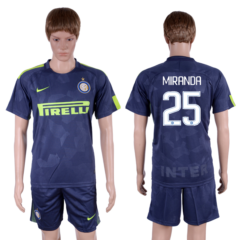 2017-18 Inter Milan 25 MIRANDA Third Away Soccer Jersey