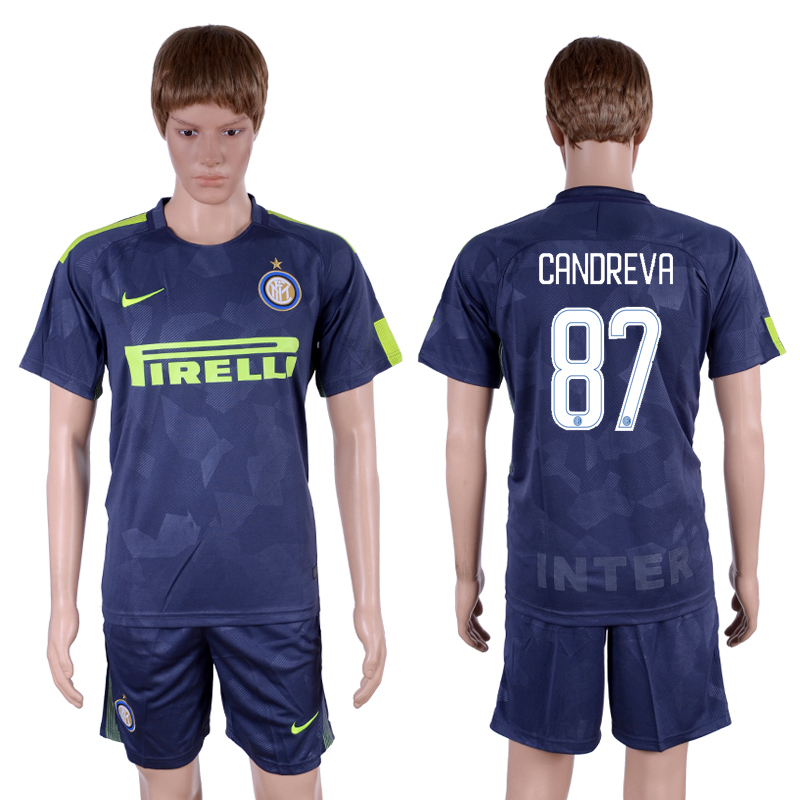 2017-18 Inter Milan 87 CANDREVA Third Away Soccer Jersey