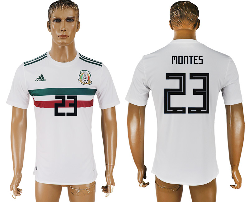 Mexico 23 MONTES Away 2018 FIFA World Cup Thailand Soccer Jersey