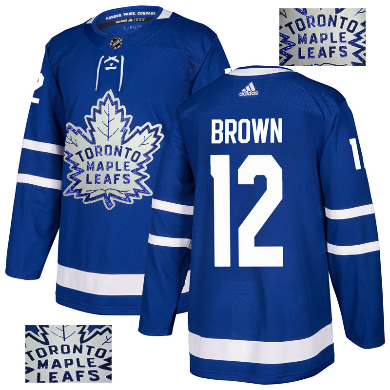 Maple Leafs 12 Connor Brown Blue Glittery Edition Adidas Jersey - Click Image to Close