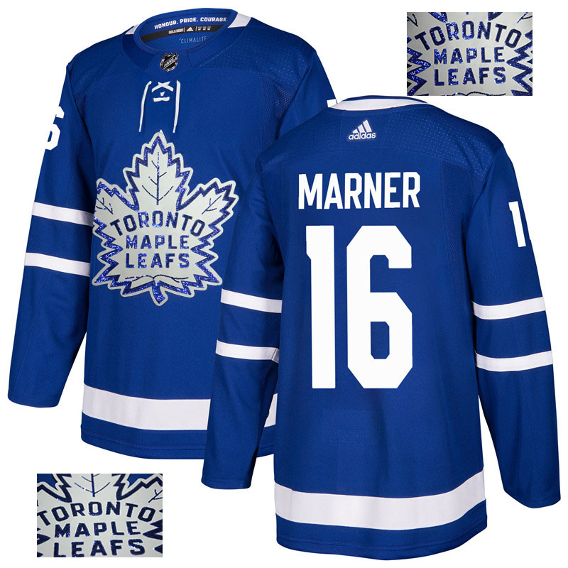 Maple Leafs 16 Mitch Marner Blue Glittery Edition Adidas Jersey