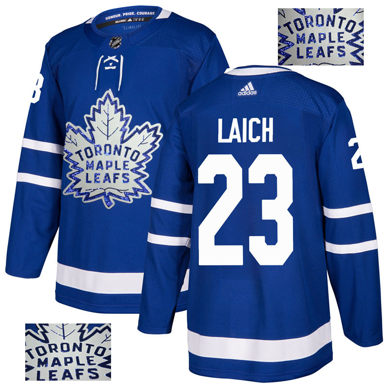 Maple Leafs 23 Brooks Laich Blue Glittery Edition Adidas Jersey
