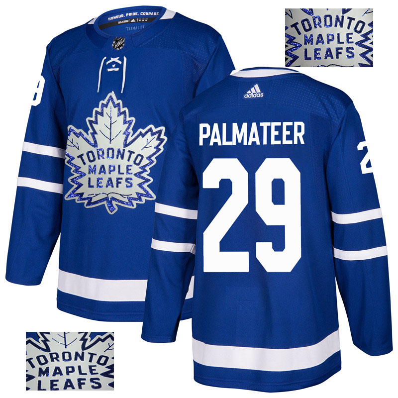 Maple Leafs 29 Mike Palmateer Blue Glittery Edition Adidas Jersey