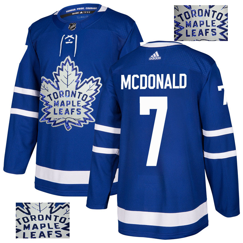 Maple Leafs 7 Lanny McDonald Blue Glittery Edition Adidas Jersey
