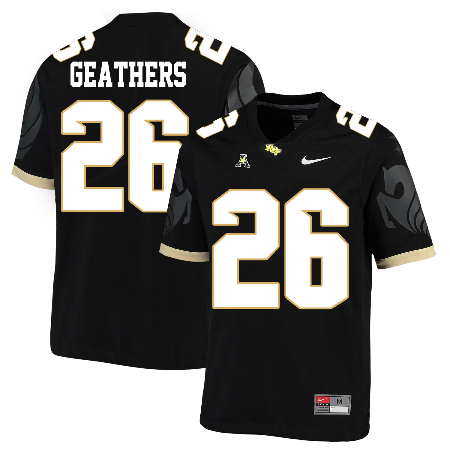 UCF Knights 26 Clayton Geathers Black College Football Jersey