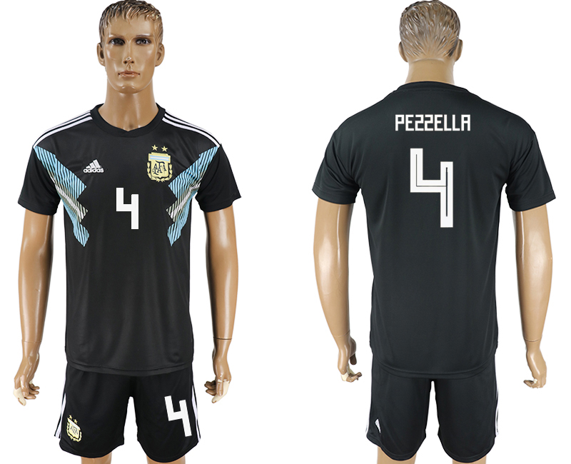 Argentina 4 PEZZELLA Away 2018 FIFA World Cup Soccer Jersey - Click Image to Close