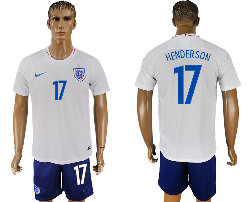 England 17 HENDERSON Home 2018 FIFA World Cup Soccer Jersey - Click Image to Close