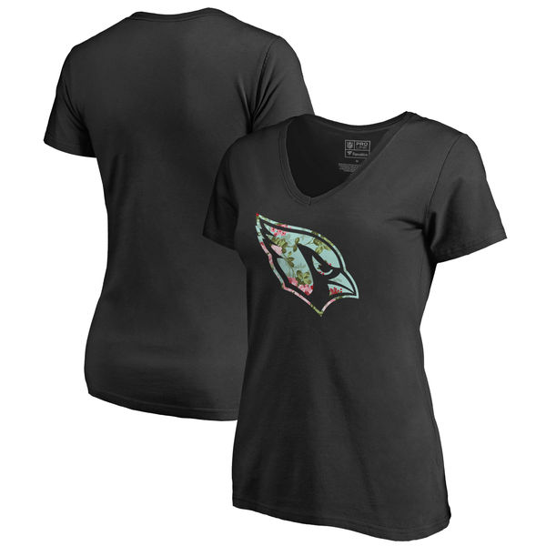 Arizona Cardinals NFL Pro Line by Fanatics Branded Women's Lovely Plus Size V Neck T-Shirt Black