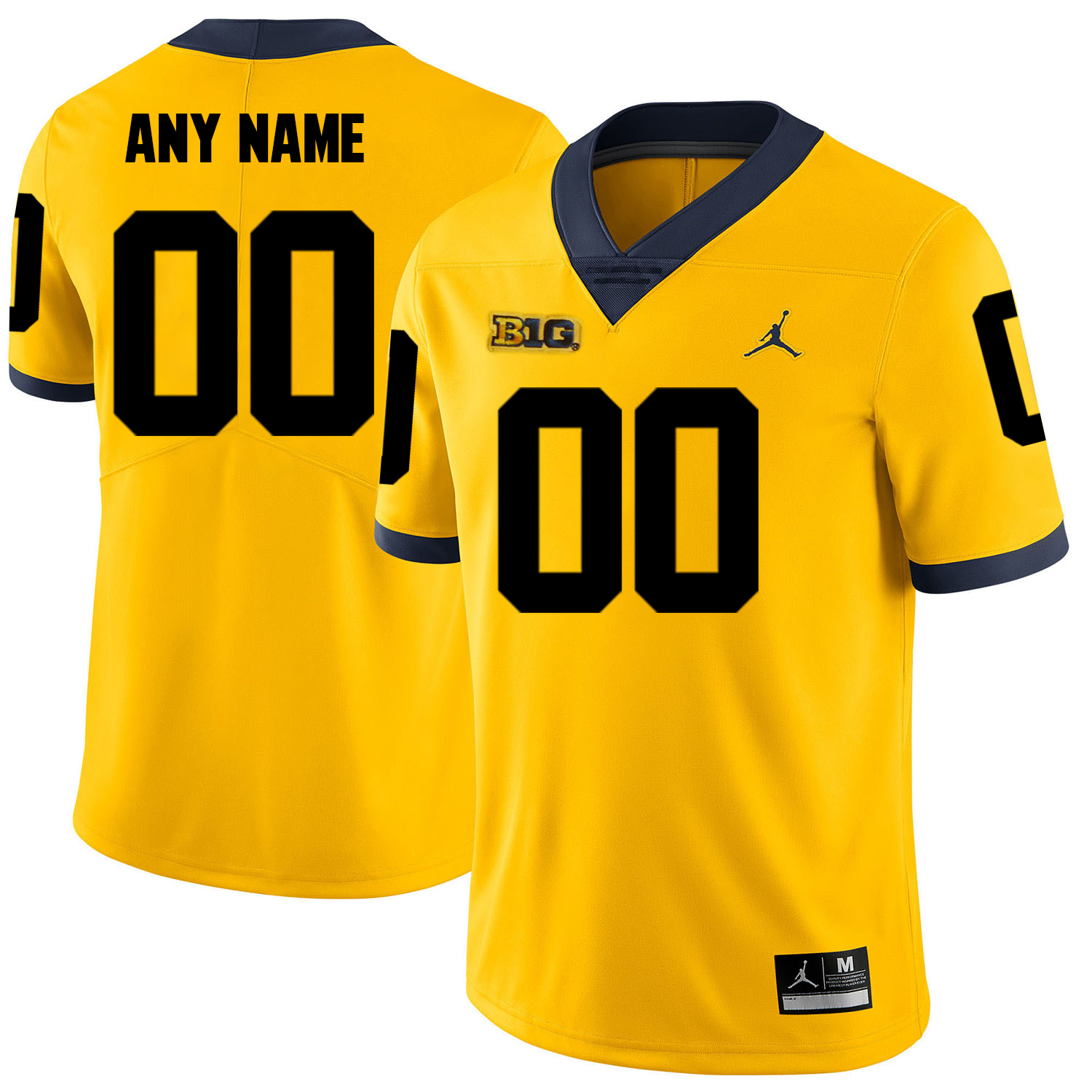 Michigan Wolverines Men's Yellow Customized College Football Jersey - Click Image to Close