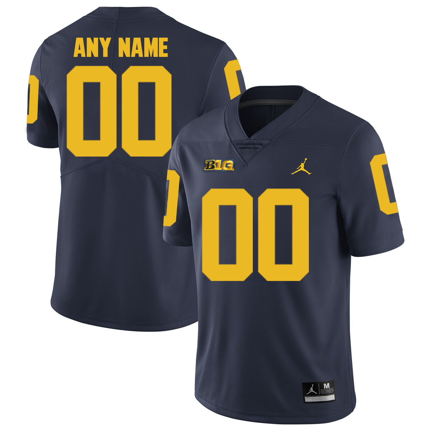 Michigan Wolverines Navy Men's Customized College Football Jersey